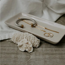 Load image into Gallery viewer, Cream Stoneware Tray Acorn Home + Apparel