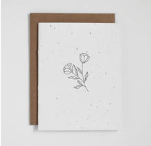 Load image into Gallery viewer, Plantable Greeting Card - Floral Acorn Home + Apparel