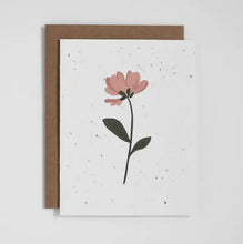 Load image into Gallery viewer, Plantable Greeting Card - Salmon Flower Acorn Home + Apparel