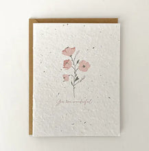 Load image into Gallery viewer, Plantable Greeting Card - You Are Wonderful Acorn Home + Apparel