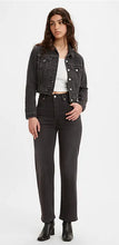 Load image into Gallery viewer, Levi's Ribcage straight ankle just a sec, washed black jean.