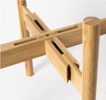 Load image into Gallery viewer, Adjustable Bamboo Plant Stand
