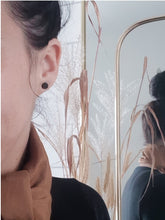 Load image into Gallery viewer, Ebony Circle Studs