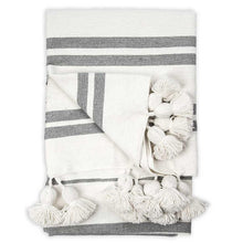 Load image into Gallery viewer, Pokoloko Moroccan Pom Blanket