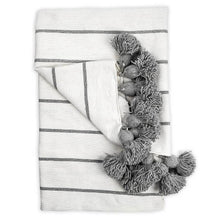 Load image into Gallery viewer, Pokoloko Moroccan Pom Blanket