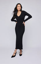 Load image into Gallery viewer, Gentle Fawn Blakely knit black midi length dress.
