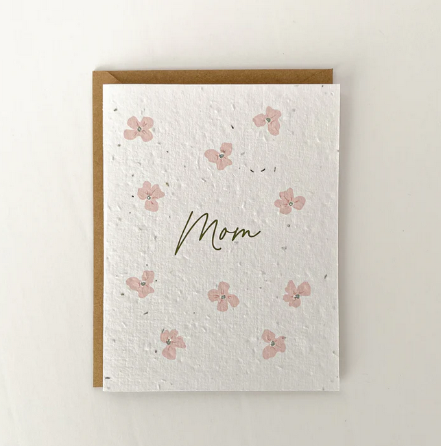 Plantable Greeting Card - Floral Mom
