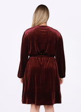 Load image into Gallery viewer, Velvetine Wrap Dress
