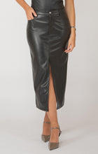 Load image into Gallery viewer, Faux Leather Midi Skirt
