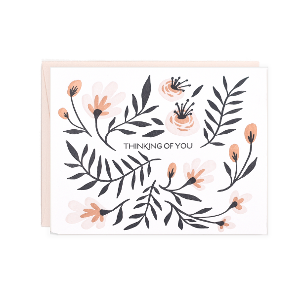 Greeting Card - Thinking of You Folk Floral