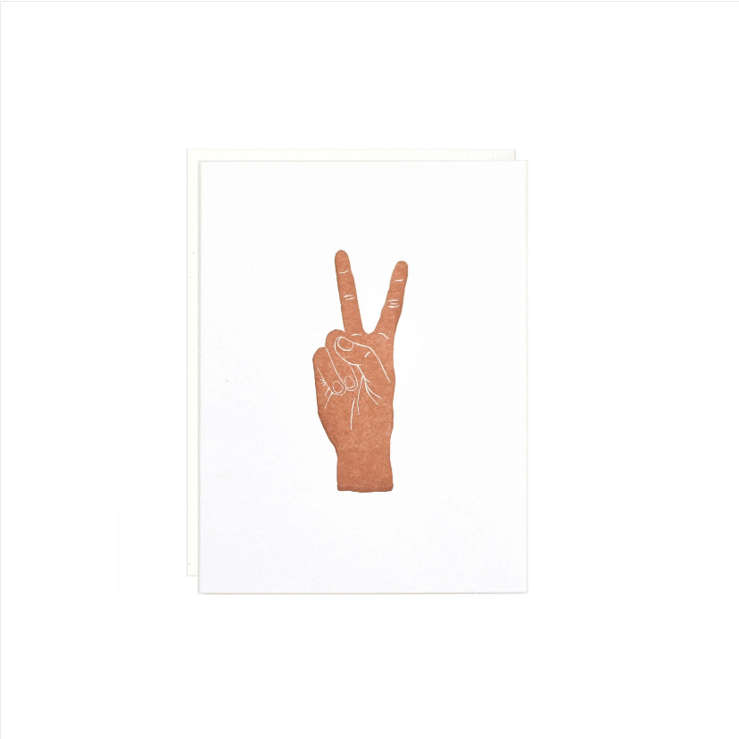 Greeting Card - Peace Fingers