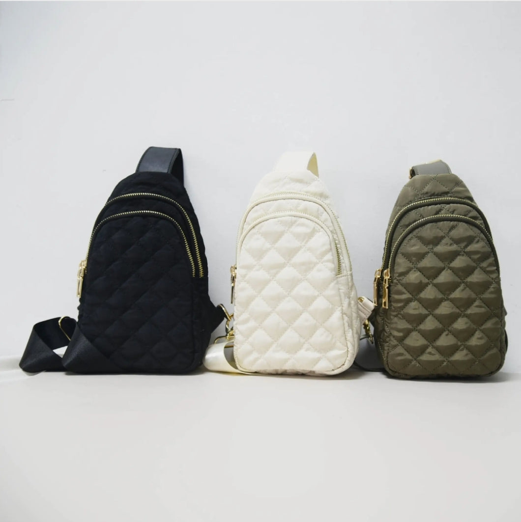 Quilted Sling Backpack