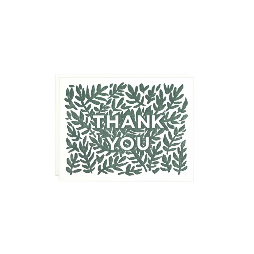Greeting Card - Thank You Leaves