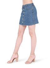 Load image into Gallery viewer, High Waisted Denim Skirt
