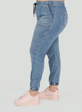 Load image into Gallery viewer, High Rise Denim Jogger
